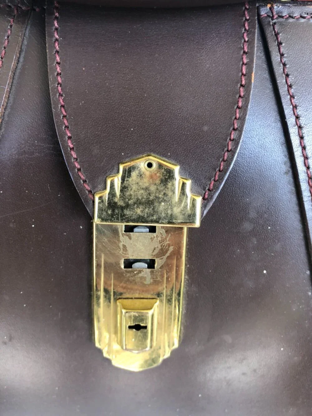 Vintage Hugo Bosca Leather Briefcase U.S. Property